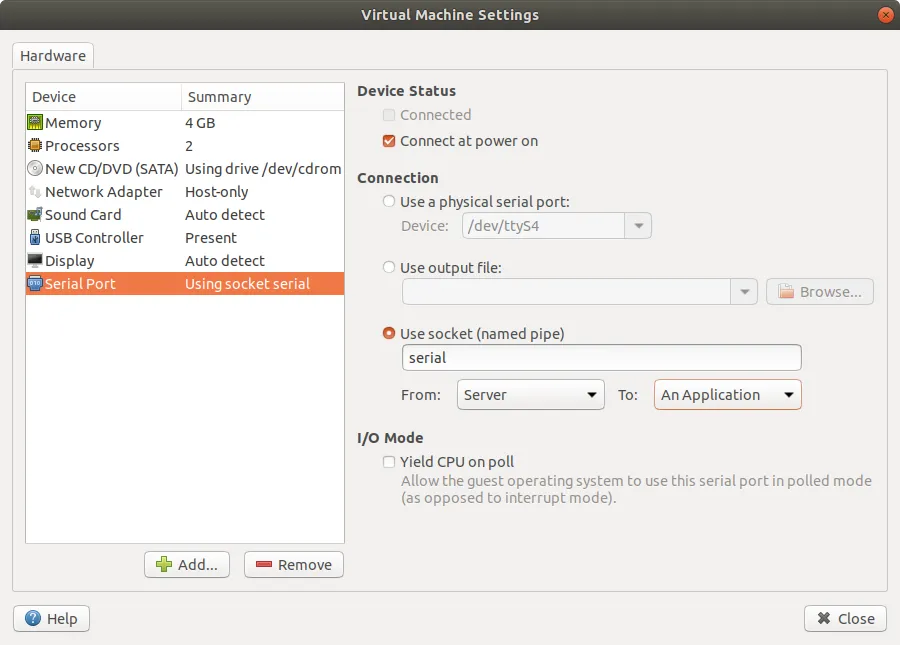 Virtual Machine Settings